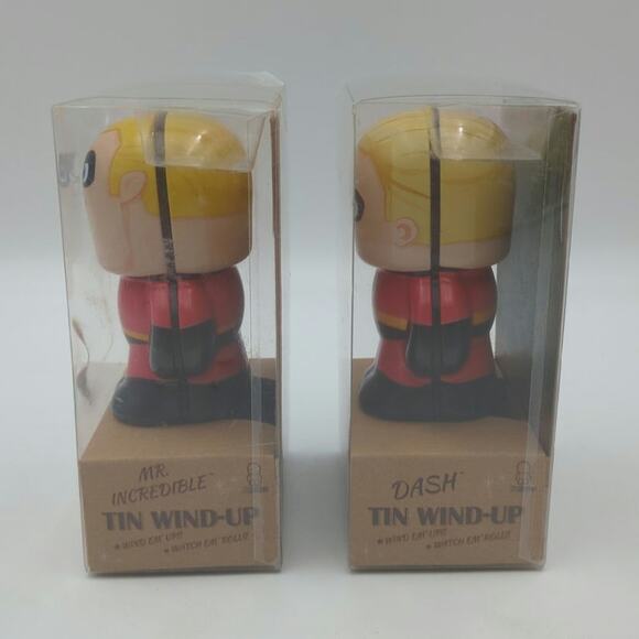 Disney Pixar The Incredibles Tin Wind-Ups Toys Mr. Incredible & Dash Bundle Lot - Picture 4 of 5